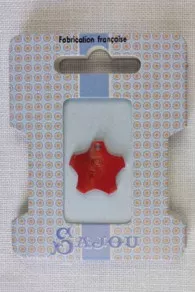 Breloque bijou carte à fil façon onyx rouge