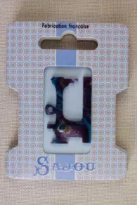 Breloque bijou machine à coudre façon onyx bleu