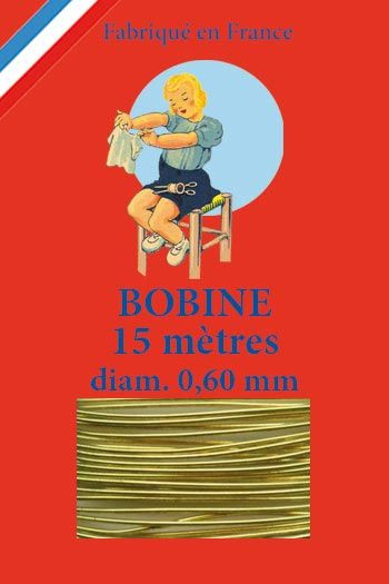 Bobine fil de métal très gros Lebaufil coloris or Bobine fil de métal très gros Lebaufil coloris or