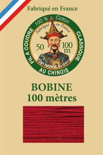 Fil Au Chinois cotton sewing thread - 100m spool 6534 - Crimson Fil Au Chinois cotton sewing thread - 100m spool 6534 - Crimson