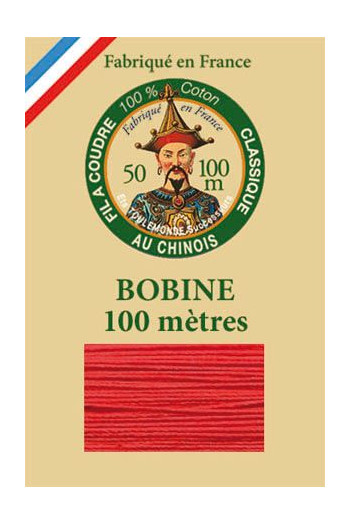 Fil Au Chinois cotton sewing thread - 100m spool 6532 - Red Fil Au Chinois cotton sewing thread - 100m spool 6532 - Red
