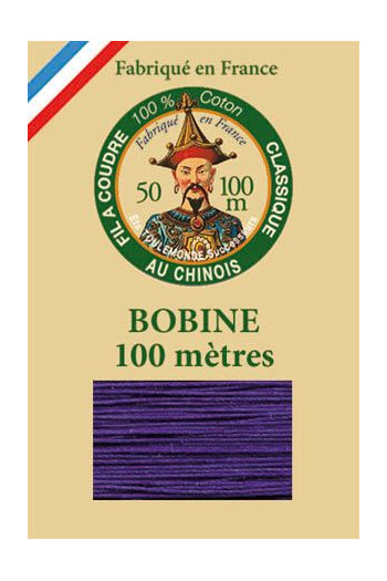 Fil Au Chinois cotton sewing thread - 100m spool 6631 - Violet Fil Au Chinois cotton sewing thread - 100m spool 6631 - Violet