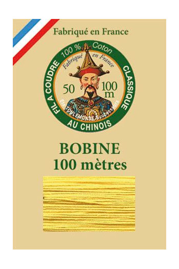 Fil Au Chinois cotton sewing thread - 100m spool 6334 - Corn Fil Au Chinois cotton sewing thread - 100m spool 6334 - Corn