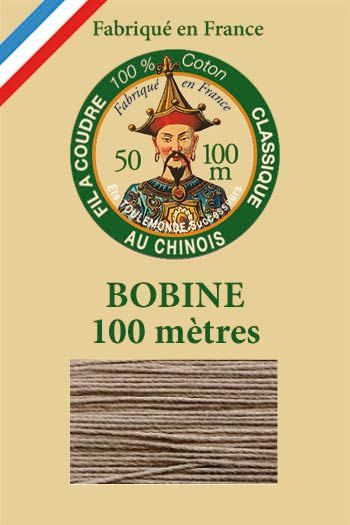 Fil Au Chinois cotton sewing thread - 100m spool 6252 - Oatmetal Fil Au Chinois cotton sewing thread - 100m spool 6252 - Oatmetal