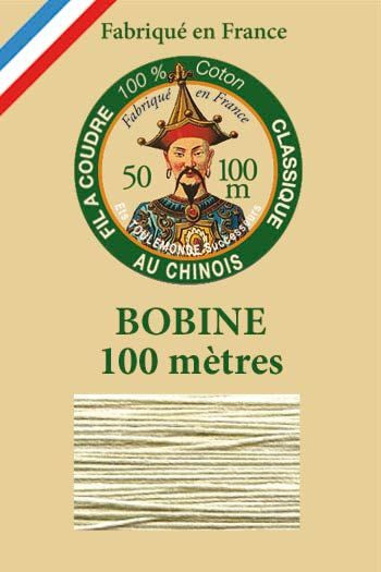 Fil Au Chinois cotton sewing thread - 100m spool 6272 - Pearl Fil Au Chinois cotton sewing thread - 100m spool 6272 - Pearl
