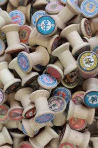 The collection of Sajou wooden miniatures bobbins