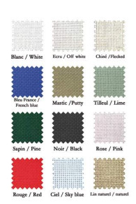 Collection of the Sajou Aida fabrics to embroider 5,5 counts