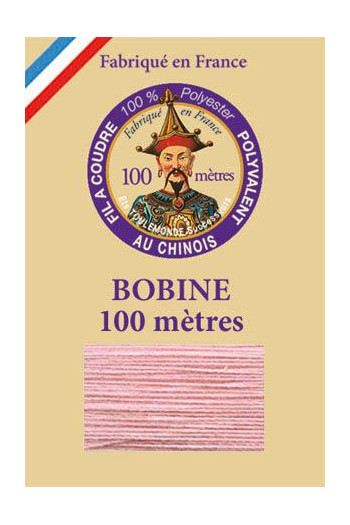 Fil à coudre polyester bobine 100 m Col. 590 - Bois de rose Fil à coudre polyester bobine 100 m Col. 590 - Bois de rose