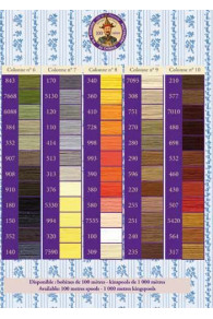 Fil à coudre polyester Fil Au Chinois carte des 120 coloris disponibles