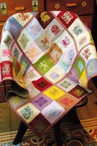 Maison Sajou Chambord plaid to embroider in cross stitch