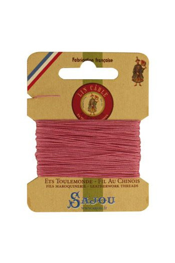 Fil de lin câblé glacé Fil Au Chinois n°532 sur carte Sajou de 10 mètres - coloris 200 Bonbon Fil de lin câblé glacé Fil Au Chinois n°532 sur carte Sajou de 10 mètres - coloris 200 Bonbon
