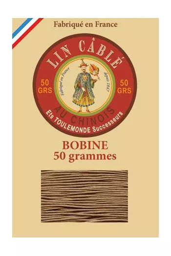 Fil Au Chinois waxed cable linen size 332 133m spool - Colour 185 - Beige Fil Au Chinois waxed cable linen size 332 133m spool - Colour 185 - Beige