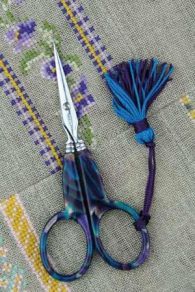 Stickschere Sajou in Onyx-Optik blau
