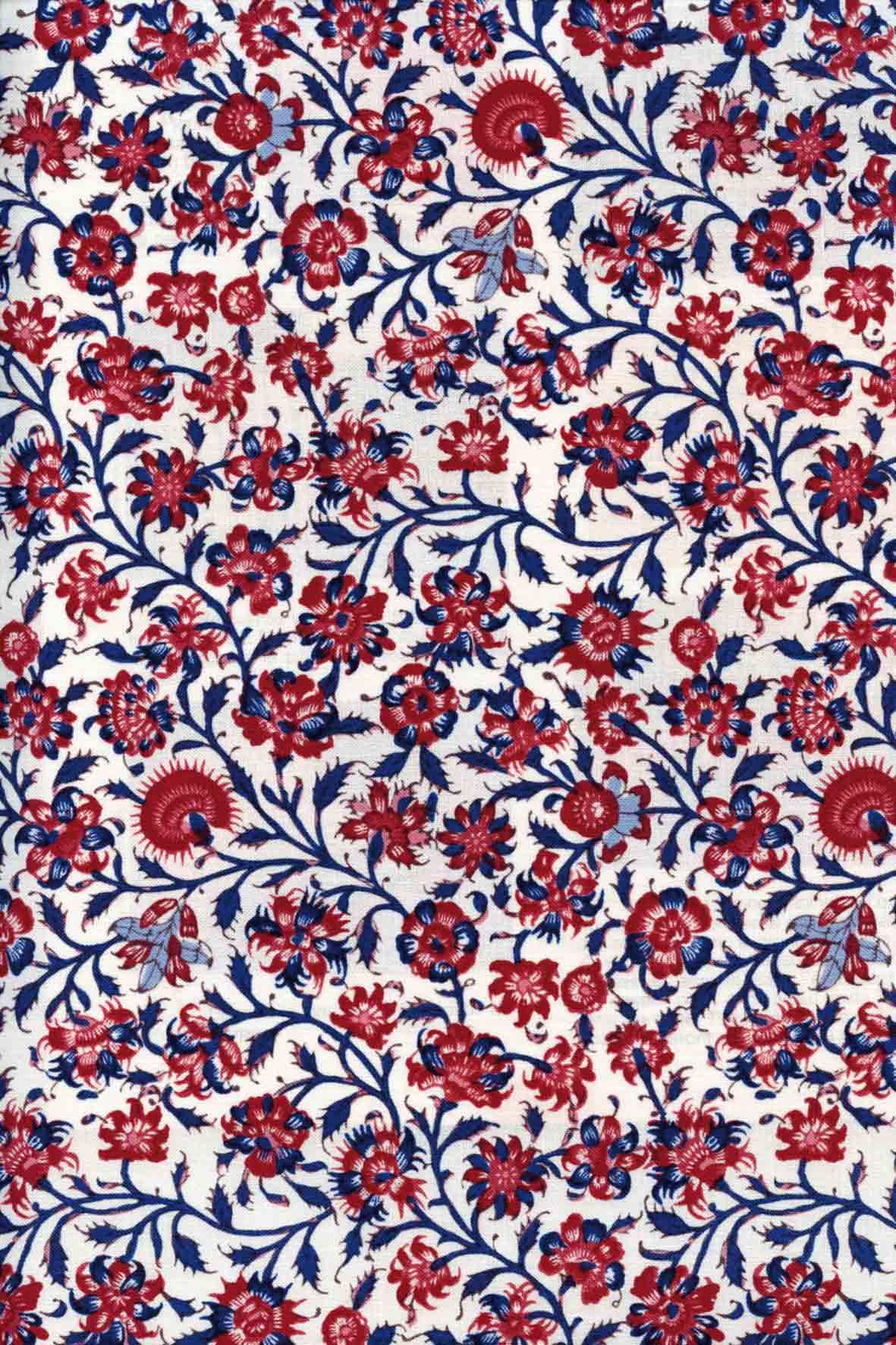 110cm wide Yellow Floral Cotton Fabric Cream
