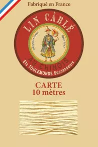 Lin câblé gewachstes Garn von Fil Au Chinois n°332 im Sajou Onlineshop - Farbe 571 ungebleicht