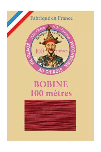 Fil glacé pour patchwork bobine 100 m Col. 535 Ponceau Fil glacé pour patchwork bobine 100 m Col. 535 Ponceau