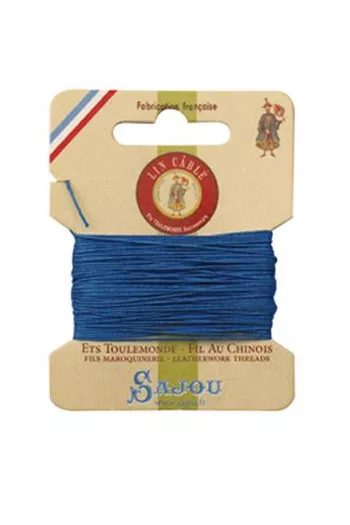 Fil de lin câblé glacé Fil Au Chinois n°832 sur carte Sajou de 10 mètres - coloris 665 Royal Fil de lin câblé glacé Fil Au Chinois n°832 sur carte Sajou de 10 mètres - coloris 665 Royal