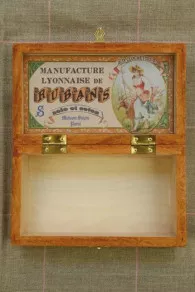 Boîte de rangement Sajou en bois sérigraphiée modèle Rubans
