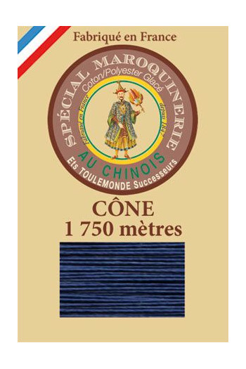 Fil Au Chinois leatherwork polycotton thread size 28/4 - 1 750m cone - Col. 667 Night Fil Au Chinois leatherwork polycotton thread size 28/4 - 1 750m cone - Col. 667 Night