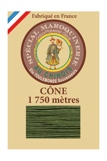 Fil Au Chinois leatherwork polycotton thread size 28/4 - 1 750m cone - Col. 735 Chartreuse Fil Au Chinois leatherwork polycotton thread size 28/4 - 1 750m cone - Col. 735 Chartreuse