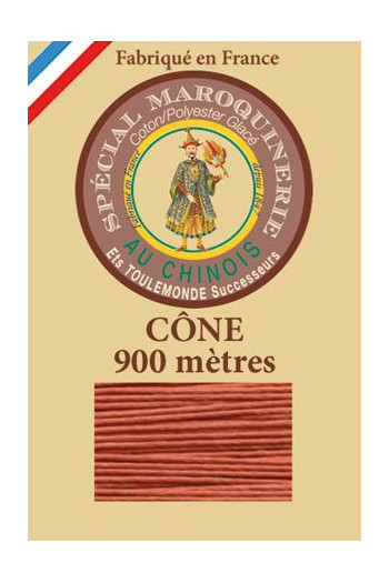 Fil spécial maroquinerie 28/2 Fil Au Chinois - Cône 900 m - Coloris 420 Citrouille Fil spécial maroquinerie 28/2 Fil Au Chinois - Cône 900 m - Coloris 420 Citrouille