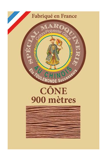 Fil spécial maroquinerie 28/2 Fil Au Chinois - Cône 900 m - Coloris 330 Daim Fil spécial maroquinerie 28/2 Fil Au Chinois - Cône 900 m - Coloris 330 Daim