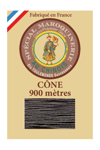 Fil spécial maroquinerie 28/2 Fil Au Chinois - Cône 900 m - Coloris 872 Ardoise Fil spécial maroquinerie 28/2 Fil Au Chinois - Cône 900 m - Coloris 872 Ardoise
