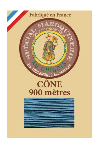 Fil spécial maroquinerie 28/2 Fil Au Chinois  - Cône 900 m  - Coloris 863 Canard