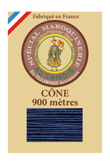 Fil spécial maroquinerie 28/2 Fil Au Chinois - Cône 900 m - Coloris 667 Nuit Fil spécial maroquinerie 28/2 Fil Au Chinois - Cône 900 m - Coloris 667 Nuit