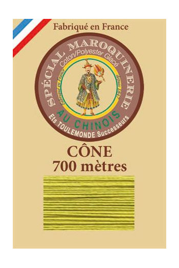 Fil Au Chinois leatherwork polycotton thread size 28/3 - 700m cone - Col. 519 Mojito Fil Au Chinois leatherwork polycotton thread size 28/3 - 700m cone - Col. 519 Mojito
