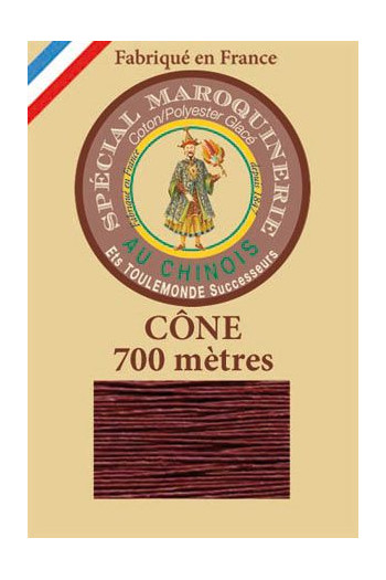 Fil Au Chinois leatherwork polycotton thread size 28/3 - 700m cone - Col. 425 Brick Fil Au Chinois leatherwork polycotton thread size 28/3 - 700m cone - Col. 425 Brick