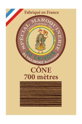 Fil Au Chinois leatherwork polycotton thread size 28/3 - 700m cone - Col. 374 Bronze Fil Au Chinois leatherwork polycotton thread size 28/3 - 700m cone - Col. 374 Bronze