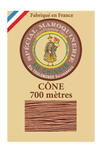 Fil spécial maroquinerie 28/3 Fil Au Chinois  - Cône 700 m  - Coloris 330 Daim