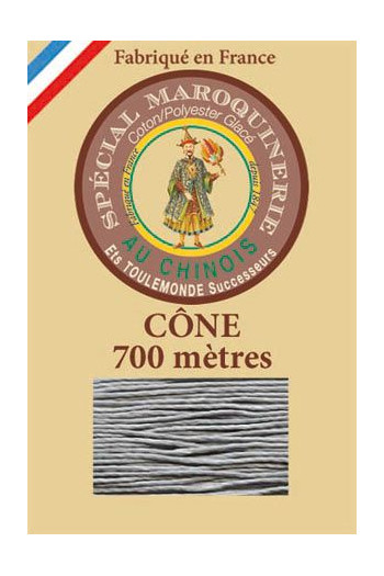 Fil Au Chinois leatherwork polycotton thread size 28/3 - 700m cone - Col. 992 Mouse Fil Au Chinois leatherwork polycotton thread size 28/3 - 700m cone - Col. 992 Mouse