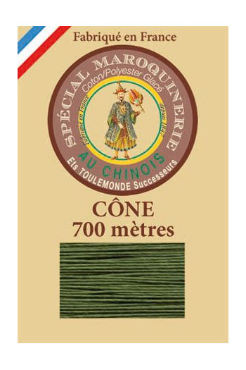 Fil Au Chinois leatherwork polycotton thread size 28/3 - 700m cone - Col. 735 Chartreuse Fil Au Chinois leatherwork polycotton thread size 28/3 - 700m cone - Col. 735 Chartreuse