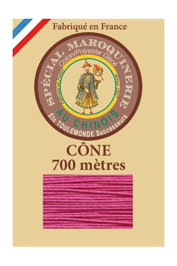 Fil Au Chinois leatherwork polycotton thread size 28/3 - 700m cone - Col. 125 Peony