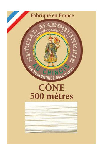 Fil Au Chinois leatherwork polycotton thread size 28/4 - 500m cone - Col. 105 Natural Fil Au Chinois leatherwork polycotton thread size 28/4 - 500m cone - Col. 105 Natural
