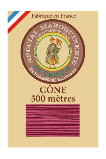Fil spécial maroquinerie 28/4 Fil Au Chinois - Cône 500 m - Coloris 190 Bois de rose Fil spécial maroquinerie 28/4 Fil Au Chinois - Cône 500 m - Coloris 190 Bois de rose