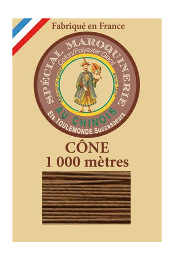 Fil Au Chinois leatherwork polycotton thread size 50/3 - 1 000m cone - Col. 374 Bronze 