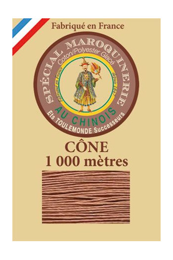 Fil spécial maroquinerie 50/3 Fil Au Chinois  - Cône 1 000 m  - Coloris 330  Daim