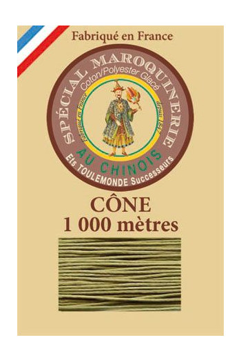 Fil spécial maroquinerie 50/3 Fil Au Chinois - Cône 1 000 m - Coloris 643 Mousse Fil spécial maroquinerie 50/3 Fil Au Chinois - Cône 1 000 m - Coloris 643 Mousse