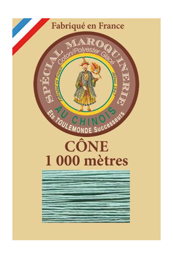 Fil spécial maroquinerie 50/3 Fil Au Chinois - Cône 1 000 m - Coloris 448 Jade Fil spécial maroquinerie 50/3 Fil Au Chinois - Cône 1 000 m - Coloris 448 Jade