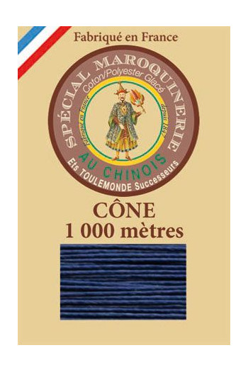 Fil spécial maroquinerie 50/3 Fil Au Chinois - Cône 1 000 m - Coloris 667 Nuit Fil spécial maroquinerie 50/3 Fil Au Chinois - Cône 1 000 m - Coloris 667 Nuit
