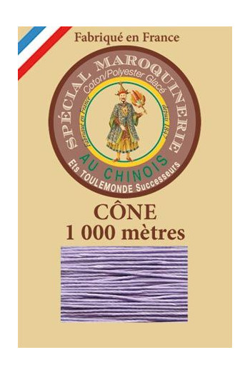 Fil Au Chinois leatherwork polycotton thread size 50/3 - 1 000m cone - Col. 497 Mauve Fil Au Chinois leatherwork polycotton thread size 50/3 - 1 000m cone - Col. 497 Mauve