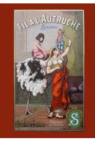 Collector postcard Sajou haberdashery theme – Thread with an ostrich