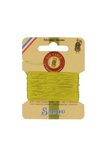 Fil Au Chinois waxed cable linen size 532 on Sajou 10-metre card - Colour 519 - Mojito Fil Au Chinois waxed cable linen size 532 on Sajou 10-metre card - Colour 519 - Mojito