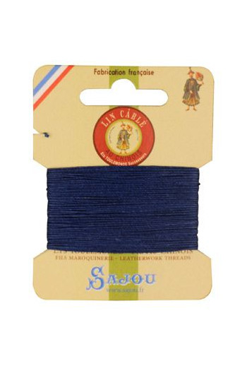 Fil de lin câblé glacé Fil Au Chinois n°532 sur carte Sajou de 10 mètres - coloris 667 Nuit Fil de lin câblé glacé Fil Au Chinois n°532 sur carte Sajou de 10 mètres - coloris 667 Nuit