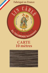 Lin câblé gewachstes Garn von Fil Au Chinois n°332 im Sajou Onlineshop - Farbe 518 Taupe