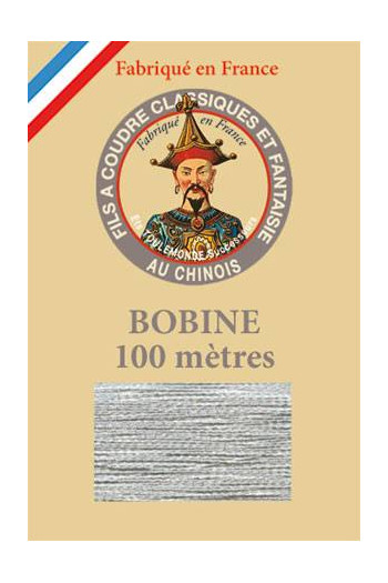 Fil Au Chinois polyester metallized sewing thread 100m spool Col. 322 - Snowflake Fil Au Chinois polyester metallized sewing thread 100m spool Col. 322 - Snowflake