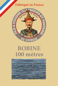 Metallic Garn Polyester Fil Au Chinois 100m Spule Nr. 190 Grau